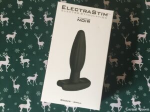 ElectraStim Silicone Noir Rocker Butt Plug Packaging.