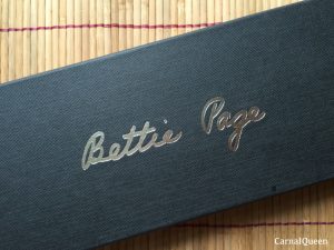 Bettie Page Teasearama Leather Riding Crop Box.