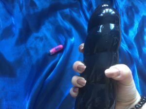 The Mistress Twista huge dildo from Sh! Erotic Emporium is girthy!